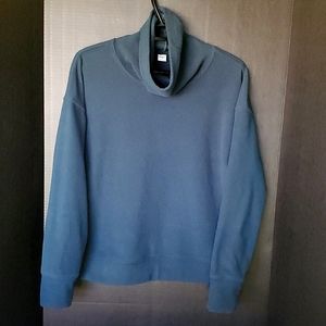 Old Navy Fleece Dark Teal/Green Cowl Neck Pullover Sweater - Size Medium